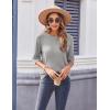 imageZeagoo Womens Loose Short Sleeve Tunic Tops Lightweight Crew Neck Crochet Knit Pullover Sweater BlousesLight Grey