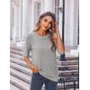 imageZeagoo Womens Loose Short Sleeve Tunic Tops Lightweight Crew Neck Crochet Knit Pullover Sweater BlousesLight Grey