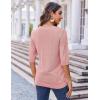 imageZeagoo Womens Loose Short Sleeve Tunic Tops Lightweight Crew Neck Crochet Knit Pullover Sweater BlousesPink