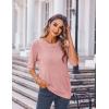 imageZeagoo Womens Loose Short Sleeve Tunic Tops Lightweight Crew Neck Crochet Knit Pullover Sweater BlousesPink