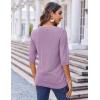 imageZeagoo Womens Loose Short Sleeve Tunic Tops Lightweight Crew Neck Crochet Knit Pullover Sweater BlousesPurple