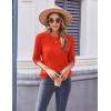 imageZeagoo Womens Loose Short Sleeve Tunic Tops Lightweight Crew Neck Crochet Knit Pullover Sweater BlousesRed
