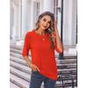 imageZeagoo Womens Loose Short Sleeve Tunic Tops Lightweight Crew Neck Crochet Knit Pullover Sweater BlousesRed
