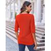 imageZeagoo Womens Loose Short Sleeve Tunic Tops Lightweight Crew Neck Crochet Knit Pullover Sweater BlousesRed