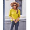 imageZeagoo Womens Loose Short Sleeve Tunic Tops Lightweight Crew Neck Crochet Knit Pullover Sweater BlousesYellow