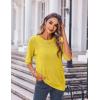 imageZeagoo Womens Loose Short Sleeve Tunic Tops Lightweight Crew Neck Crochet Knit Pullover Sweater BlousesYellow