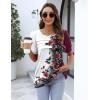 imageZeagoo Womens Short Sleeve Tops Floral Boho Shirts Pleated Crewneck Summer Outfit Puff Sleeve Blouses Casual TunicBf183