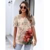 imageZeagoo Womens Short Sleeve Tops Floral Boho Shirts Pleated Crewneck Summer Outfit Puff Sleeve Blouses Casual TunicPa275