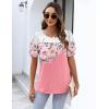imageZeagoo Womens Short Sleeve Tops Floral Boho Shirts Pleated Crewneck Summer Outfit Puff Sleeve Blouses Casual TunicSf122