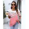 imageZeagoo Womens Short Sleeve Tops Floral Boho Shirts Pleated Crewneck Summer Outfit Puff Sleeve Blouses Casual TunicSf122