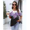 imageZeagoo Womens Short Sleeve Tops Floral Boho Shirts Pleated Crewneck Summer Outfit Puff Sleeve Blouses Casual TunicSf42