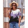 imageZeagoo Womens Short Sleeve Tops Floral Boho Shirts Pleated Crewneck Summer Outfit Puff Sleeve Blouses Casual TunicSf42