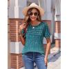 imageZeagoo Womens Short Sleeve Tops Floral Boho Shirts Pleated Crewneck Summer Outfit Puff Sleeve Blouses Casual TunicXh3636