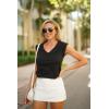 imageZeagoo Womens Tops Cute Loose Tank Tops Trendy Casual Dressy Shirts V Neck Cap Sleeve Tops Summer OutfitsBlack