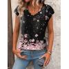 imageZeagoo Womens Tops Cute Loose Tank Tops Trendy Casual Dressy Shirts V Neck Cap Sleeve Tops Summer OutfitsCherry Blossom