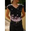 imageZeagoo Womens Tops Cute Loose Tank Tops Trendy Casual Dressy Shirts V Neck Cap Sleeve Tops Summer OutfitsCherry Blossom