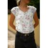 imageZeagoo Womens Tops Cute Loose Tank Tops Trendy Casual Dressy Shirts V Neck Cap Sleeve Tops Summer OutfitsFloral Pink