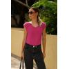 imageZeagoo Womens Tops Cute Loose Tank Tops Trendy Casual Dressy Shirts V Neck Cap Sleeve Tops Summer OutfitsHot Pink