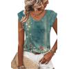 imageZeagoo Womens Tops Cute Loose Tank Tops Trendy Casual Dressy Shirts V Neck Cap Sleeve Tops Summer OutfitsMz839