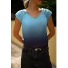 imageZeagoo Womens Tops Cute Loose Tank Tops Trendy Casual Dressy Shirts V Neck Cap Sleeve Tops Summer OutfitsOmbre Blue