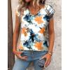 imageZeagoo Womens Tops Cute Loose Tank Tops Trendy Casual Dressy Shirts V Neck Cap Sleeve Tops Summer OutfitsTie Dye Flower