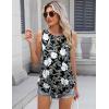 imageZeagoo Womens Tank Tops Crew Neck Sleeveless Tops Floral Solid Summer Shirts Casual Loose Flowy Tunic BlousesDh46