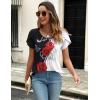 imageZeagoo Womens Tops Petal Short Sleeve Summer Casual Crew Neck Shirts Floral Solid Blouse Pleated TunicsBf101