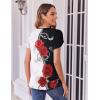 imageZeagoo Womens Tops Petal Short Sleeve Summer Casual Crew Neck Shirts Floral Solid Blouse Pleated TunicsBf101