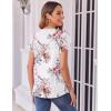 imageZeagoo Womens Tops Petal Short Sleeve Summer Casual Crew Neck Shirts Floral Solid Blouse Pleated TunicsBf102
