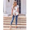imageZeagoo Womens Tops Petal Short Sleeve Summer Casual Crew Neck Shirts Floral Solid Blouse Pleated TunicsBf102