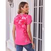 imageZeagoo Womens Tops Petal Short Sleeve Summer Casual Crew Neck Shirts Floral Solid Blouse Pleated TunicsBf103