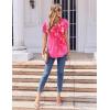 imageZeagoo Womens Tops Petal Short Sleeve Summer Casual Crew Neck Shirts Floral Solid Blouse Pleated TunicsBf103