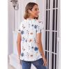 imageZeagoo Womens Tops Petal Short Sleeve Summer Casual Crew Neck Shirts Floral Solid Blouse Pleated TunicsBf112
