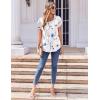 imageZeagoo Womens Tops Petal Short Sleeve Summer Casual Crew Neck Shirts Floral Solid Blouse Pleated TunicsBf112