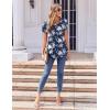 imageZeagoo Womens Tops Petal Short Sleeve Summer Casual Crew Neck Shirts Floral Solid Blouse Pleated TunicsBf126