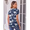 imageZeagoo Womens Tops Petal Short Sleeve Summer Casual Crew Neck Shirts Floral Solid Blouse Pleated TunicsBf126