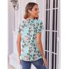 imageZeagoo Womens Tops Petal Short Sleeve Summer Casual Crew Neck Shirts Floral Solid Blouse Pleated TunicsBf136