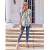 imageZeagoo Womens Tops Petal Short Sleeve Summer Casual Crew Neck Shirts Floral Solid Blouse Pleated TunicsBf136