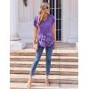 imageZeagoo Womens Tops Petal Short Sleeve Summer Casual Crew Neck Shirts Floral Solid Blouse Pleated TunicsBf97