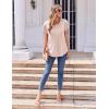 imageZeagoo Womens Tops Petal Short Sleeve Summer Casual Crew Neck Shirts Floral Solid Blouse Pleated TunicsChampagne