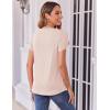 imageZeagoo Womens Tops Petal Short Sleeve Summer Casual Crew Neck Shirts Floral Solid Blouse Pleated TunicsChampagne