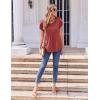 imageZeagoo Womens Tops Petal Short Sleeve Summer Casual Crew Neck Shirts Floral Solid Blouse Pleated TunicsDark Red