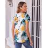 imageZeagoo Womens Tops Petal Short Sleeve Summer Casual Crew Neck Shirts Floral Solid Blouse Pleated TunicsDh637