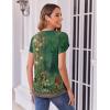imageZeagoo Womens Tops Petal Short Sleeve Summer Casual Crew Neck Shirts Floral Solid Blouse Pleated TunicsPa171