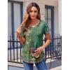 imageZeagoo Womens Tops Petal Short Sleeve Summer Casual Crew Neck Shirts Floral Solid Blouse Pleated TunicsPa171
