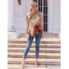 imageZeagoo Womens Tops Petal Short Sleeve Summer Casual Crew Neck Shirts Floral Solid Blouse Pleated TunicsPa275
