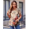 imageZeagoo Womens Tops Petal Short Sleeve Summer Casual Crew Neck Shirts Floral Solid Blouse Pleated TunicsPa275