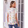 imageZeagoo Womens Tops Petal Short Sleeve Summer Casual Crew Neck Shirts Floral Solid Blouse Pleated TunicsXh403