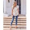 imageZeagoo Womens Tops Petal Short Sleeve Summer Casual Crew Neck Shirts Floral Solid Blouse Pleated TunicsXh403