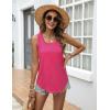 imageZeagoo Womens Loose Fit Tank Tops Summer Scoop Neck Tops Casual Flowy Sleeveless Tunic Shirts 2025Hot Pink